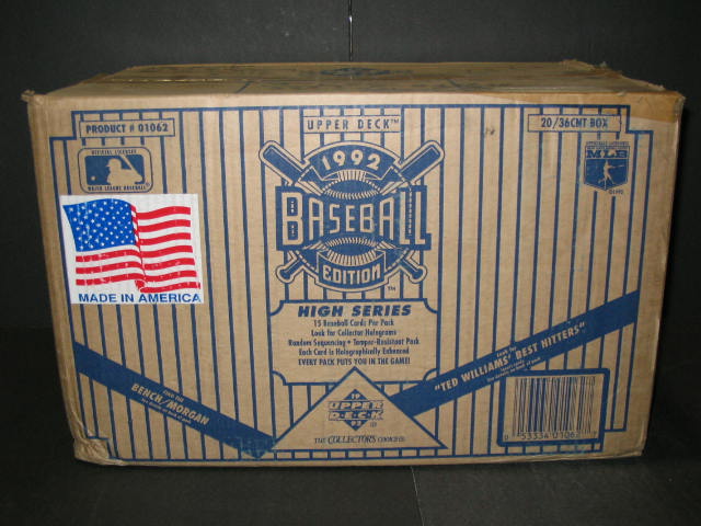 1992 Upper Deck Baseball High Series Case (20 Box) (01062)
