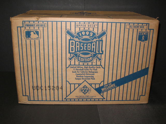 1992 Upper Deck Baseball Low Series Case (20 Box) (01052)