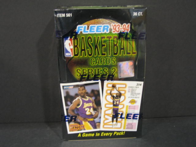 1993/94 Fleer Basketball Series 2 Box