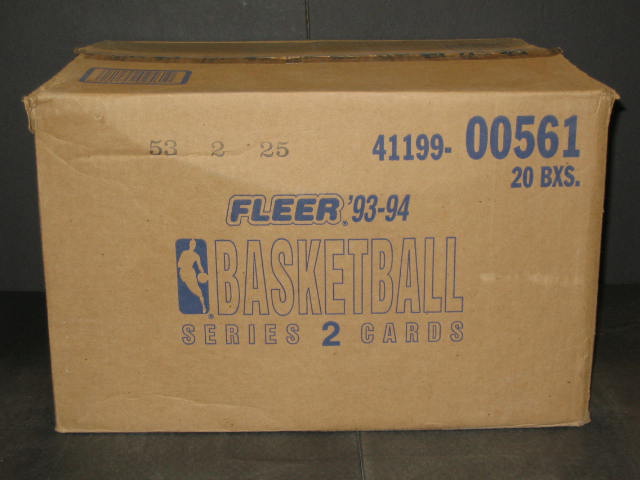 1993/94 Fleer Basketball Series 2 Case (20 Box)