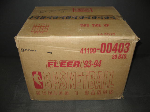 1993/94 Fleer Basketball Series 1 Case (20 Box)