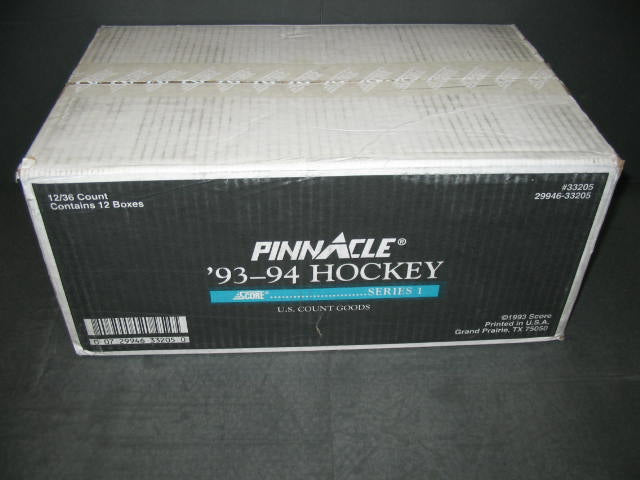 1993/94 Pinnacle Hockey Series 1 Case (12 Box)