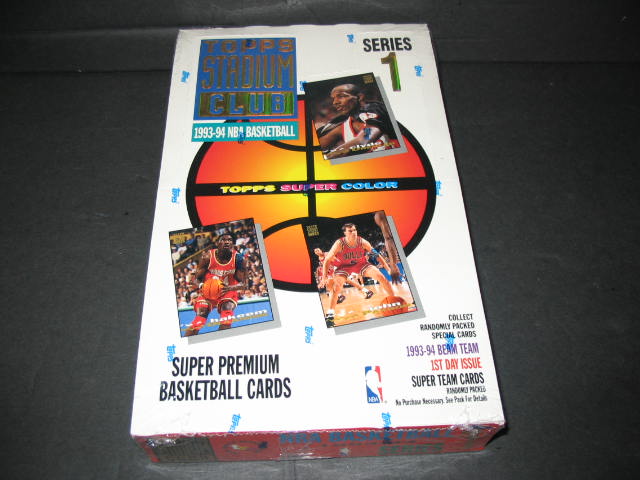 1993/94 Topps Stadium Club Basketball Series 1 Box