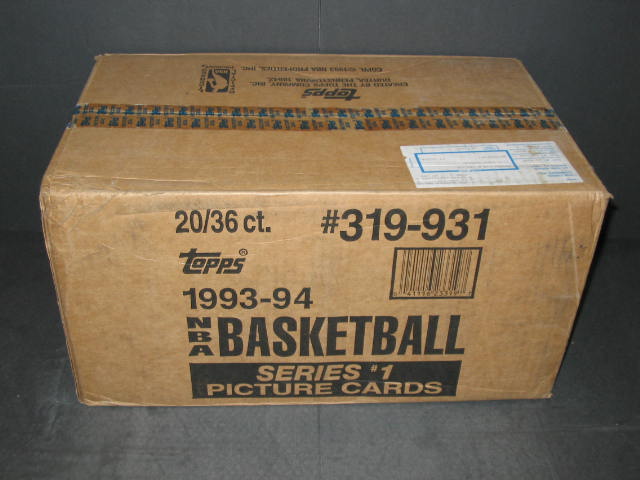 1993/94 Topps Basketball Series 1 Case (20 Box)