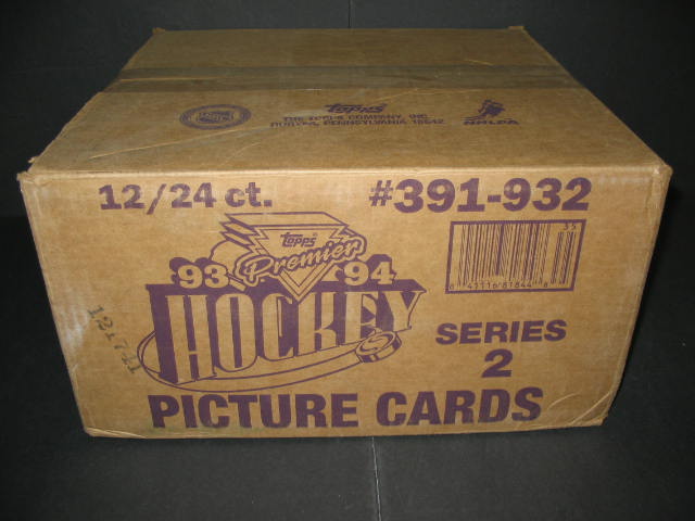 1993/94 Topps Premier Hockey Series 2 Cello Case (12 Box)