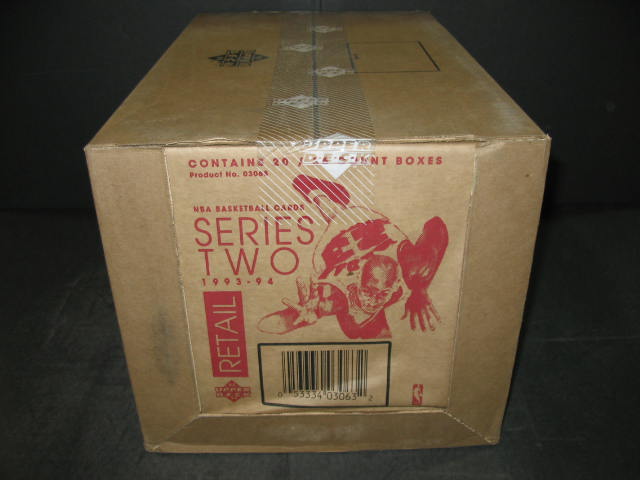 1993/94 Upper Deck Basketball Series 2 Case (Retail) (20 Box)