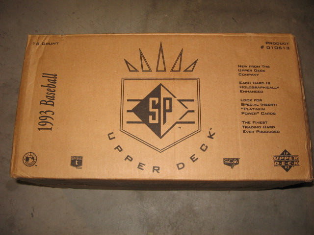 1993 Upper Deck SP Baseball Case (18 Box) (Authenticate)