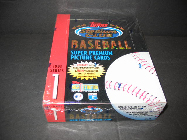 1993 Topps Stadium Club Baseball Series 1 Box