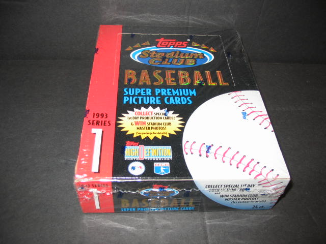 1993 Topps Stadium Club Baseball Series 1 Box