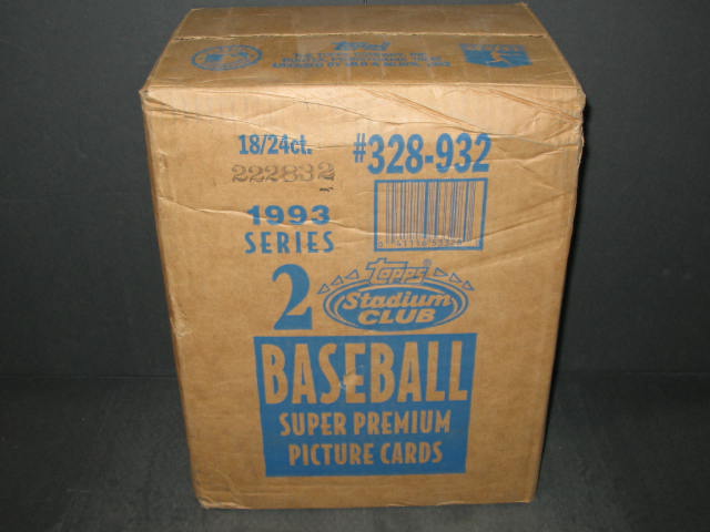 1993 Topps Stadium Club Baseball Series 2 Case (18 Box)