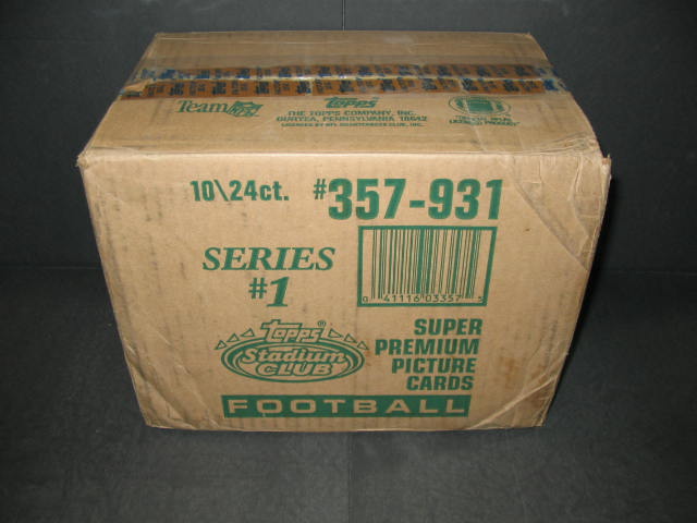 1993 Topps Stadium Club Football Series 1 Case (10 Box)