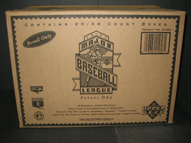 1993 Upper Deck Baseball Series 1 Case (Retail) (20 Box)