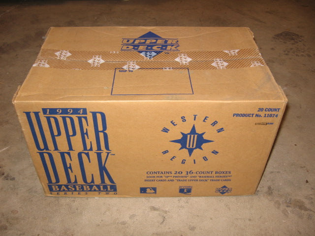 1994 Upper Deck Baseball Series 2 Case (Hobby) (Western) (20 Box)