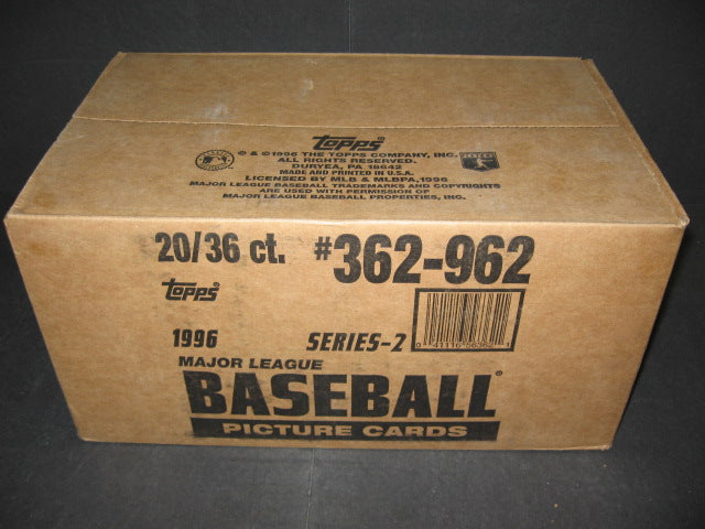 1996 Topps Baseball Series 2 Case (Retail) (20 Box)