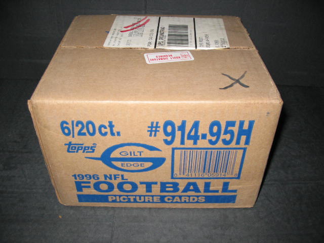 1996 Topps Gilt Edge Football Case (Hobby) (6 Box)