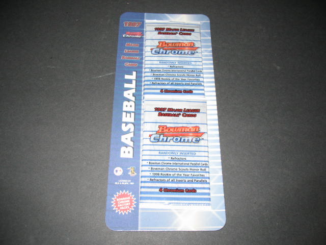1997 Bowman Chrome Baseball Unopened Display Pack (2 Packs)