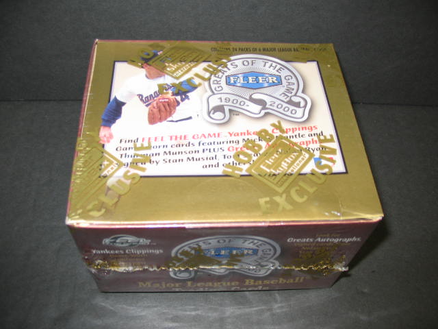 2000 Fleer Greats of the Game Baseball Box (Hobby)