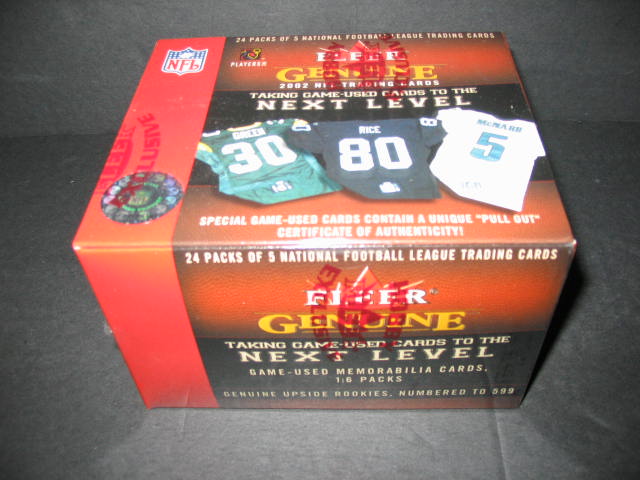 2002 Fleer Genuine Football Box (Hobby)