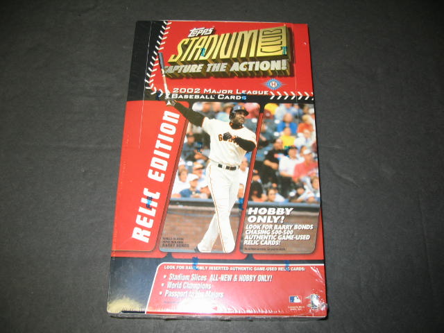 2002 Topps Stadium Club Baseball Relic Edition Box (Hobby)