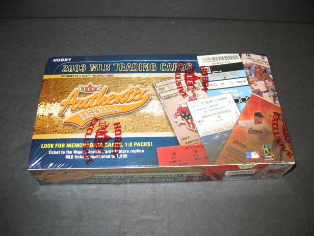 2003 Fleer Authentix Baseball Box (Hobby)