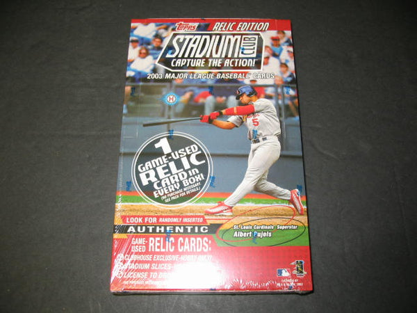 2003 Topps Stadium Club Baseball Box (Hobby) – Baseball Card Exchange
