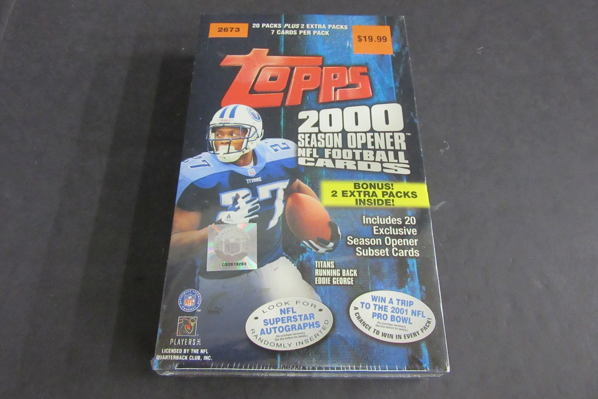 2000 Topps Season Opener Football Blaster Box (22/7)