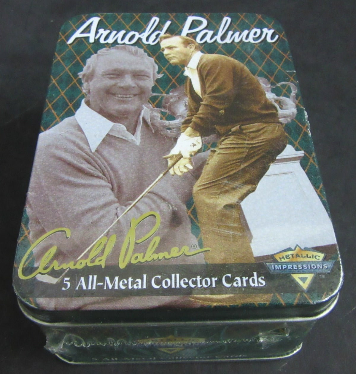 2001 Metallic Impressions Golf Arnold Palmer Metal Cards Factory Set