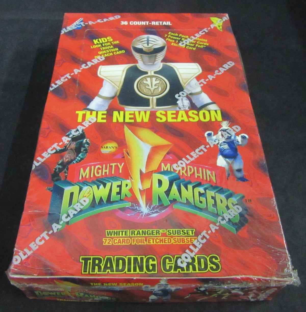 1994 Collect-A-Card Power Rangers Trading Cards Box (Retail)