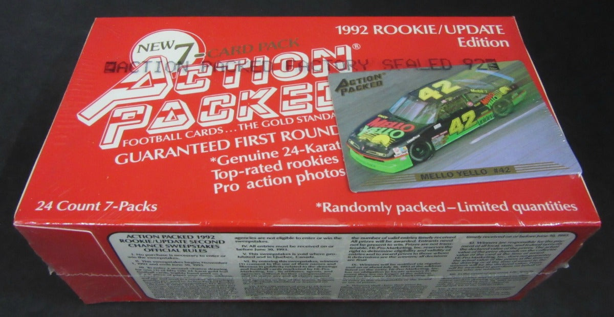 1992 Action Packed Racing Race Cards Rookie Update Box