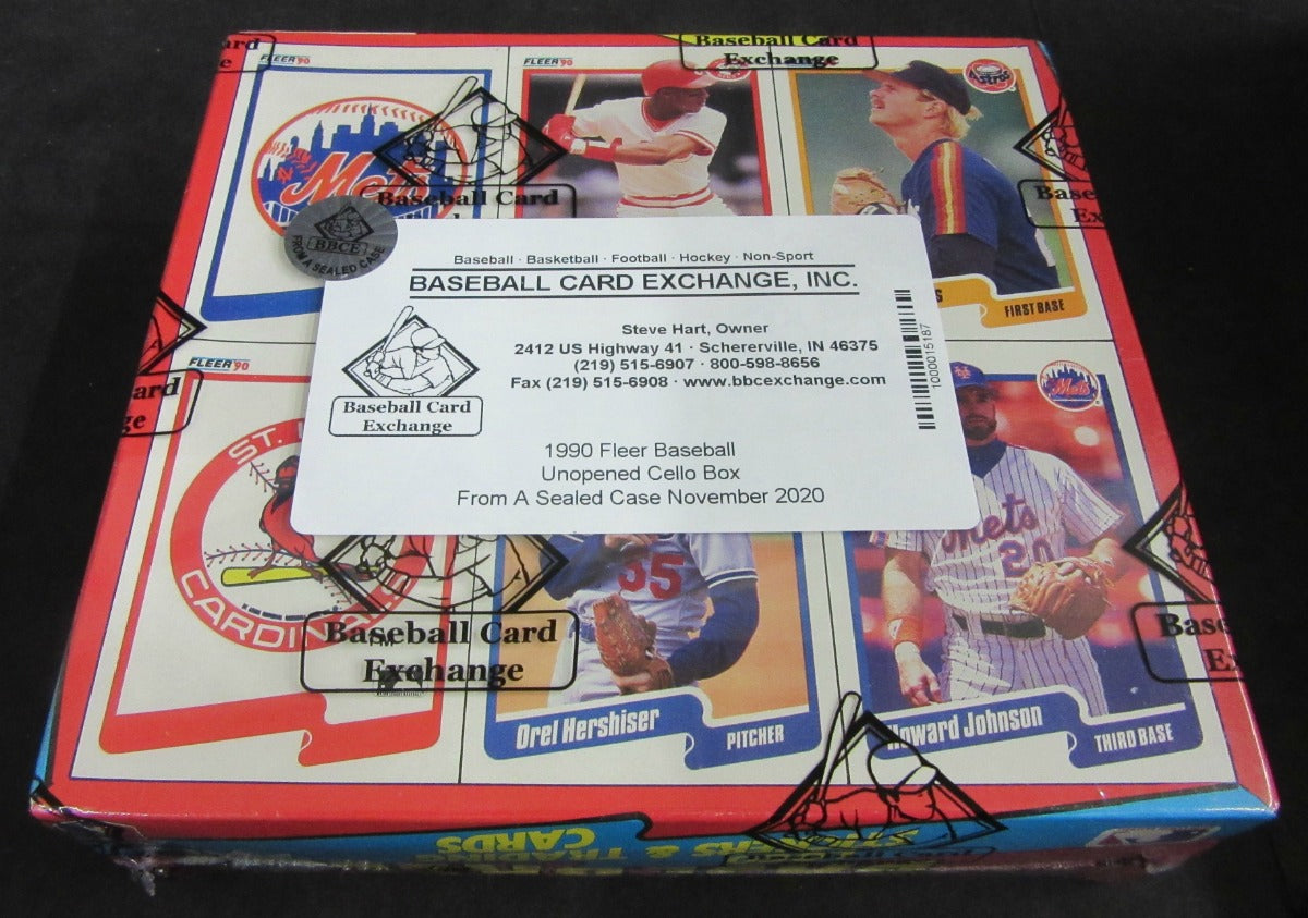 1990 Fleer Baseball Unopened Cello Box (FASC)
