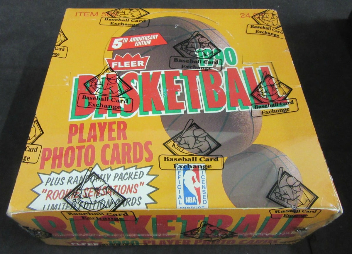 1990/91 Fleer Basketball Unopened Jumbo Box (FASC)