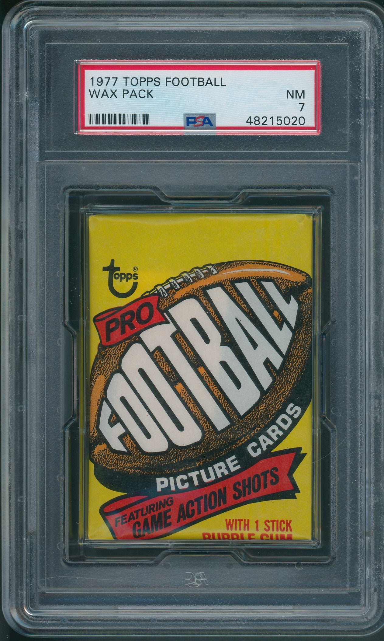 1977 Topps Football Unopened Wax Pack PSA 7