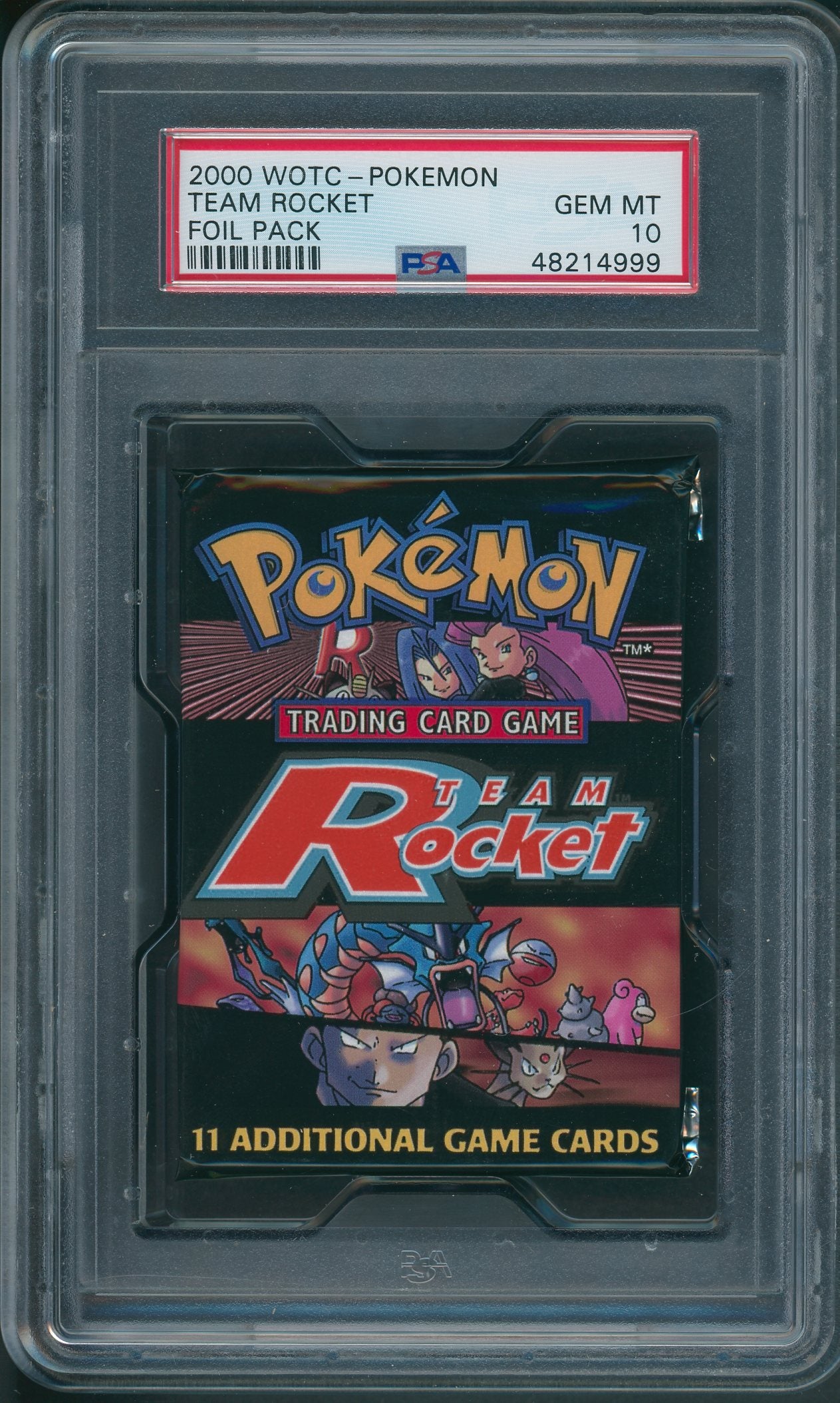 2000 WOTC Pokemon Team Rocket Foil Pack PSA 10