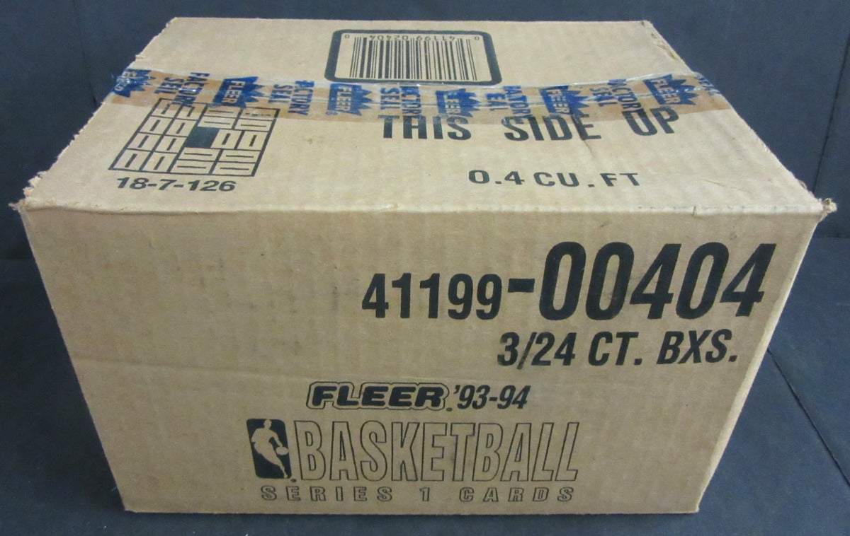 1993/94 Fleer Basketball Series 1 Rack Case (3 Box) (00404)