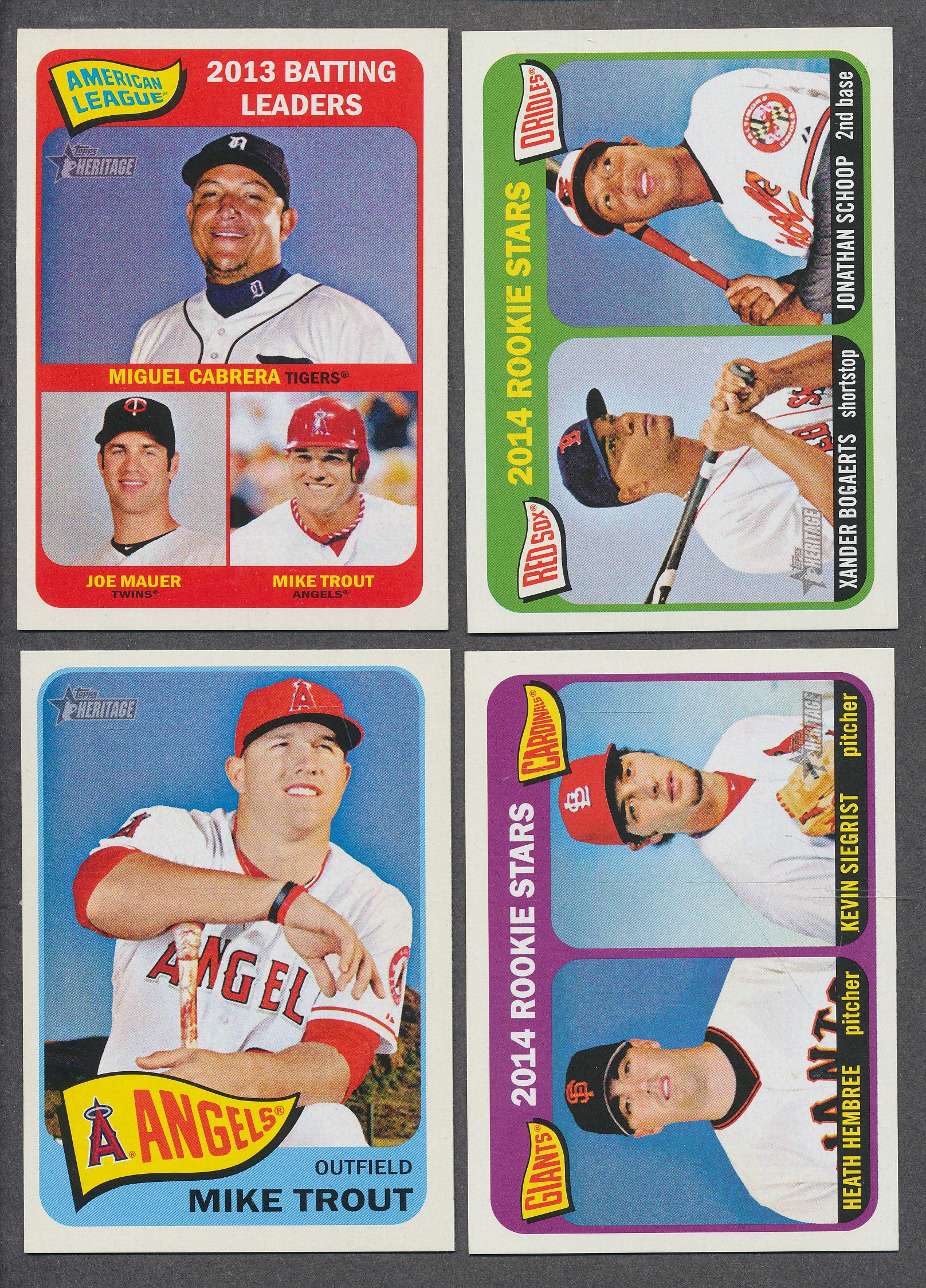 2014 Topps Heritage Baseball Complete Base Set NM/MT