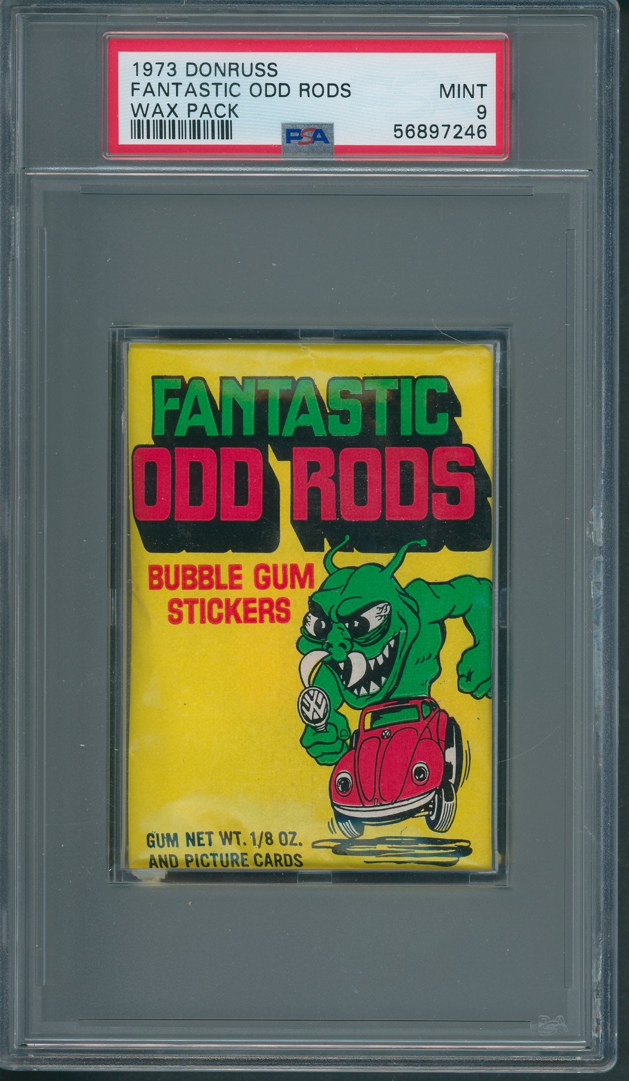 1973 Donruss Fantastic Odd Rods Wax Pack PSA 9