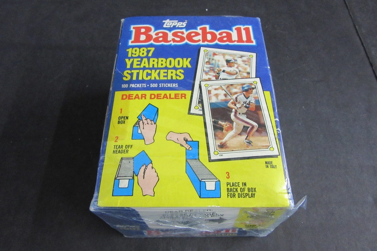 1987 Topps Baseball Yearbook Stickers Box