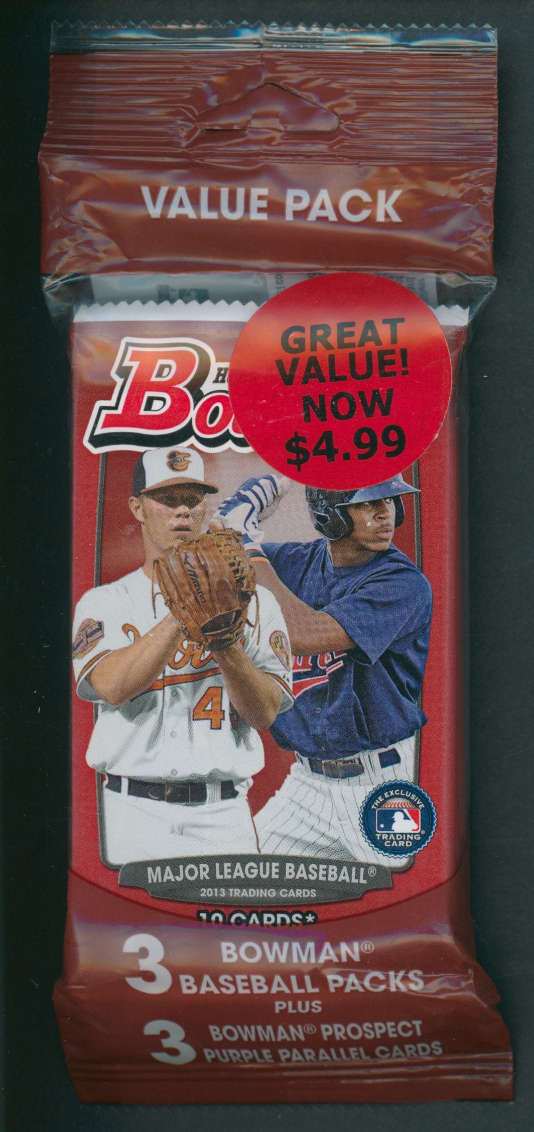 2013 Bowman Baseball Unopened Value Pack (3/10 plus 1/3)