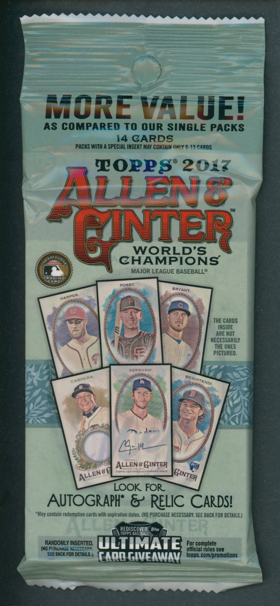 2017 Topps Allen & Ginter Unopened Value Pack (14 cards)