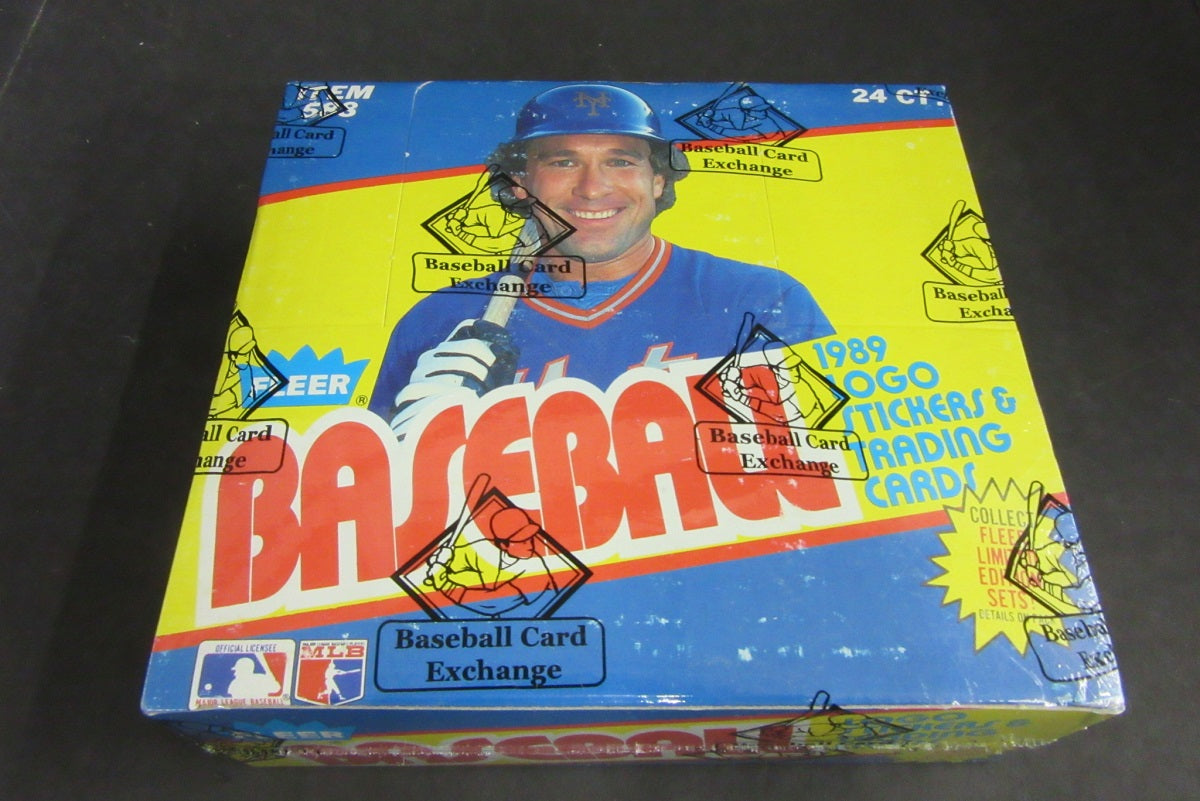 1989 Fleer Baseball Unopened Cello Box (FASC) (Code 90741)