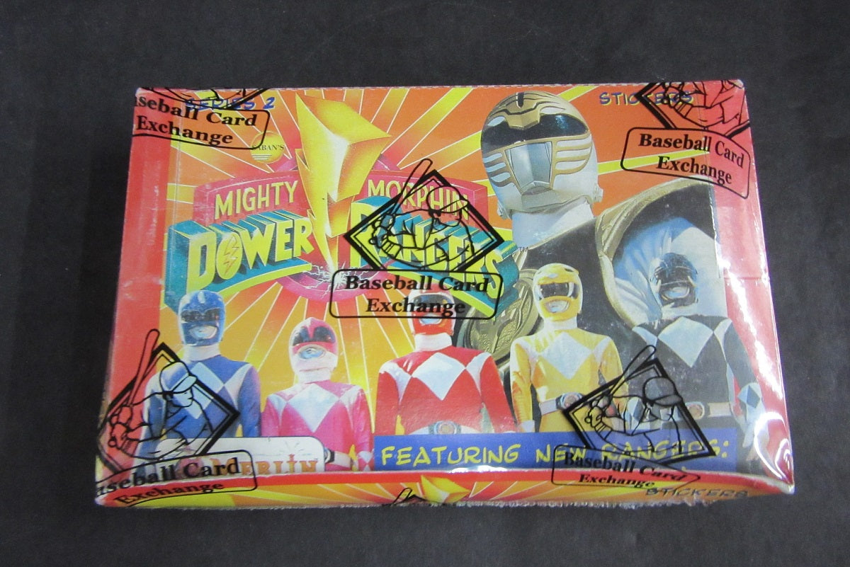 1995 Merlin Mighty Morphin Power Rangers Series 2 Stickers Box (BBCE)