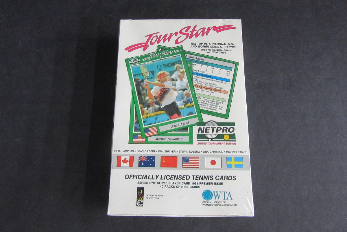1991 Netpro Tour Star Tennis Cards Box