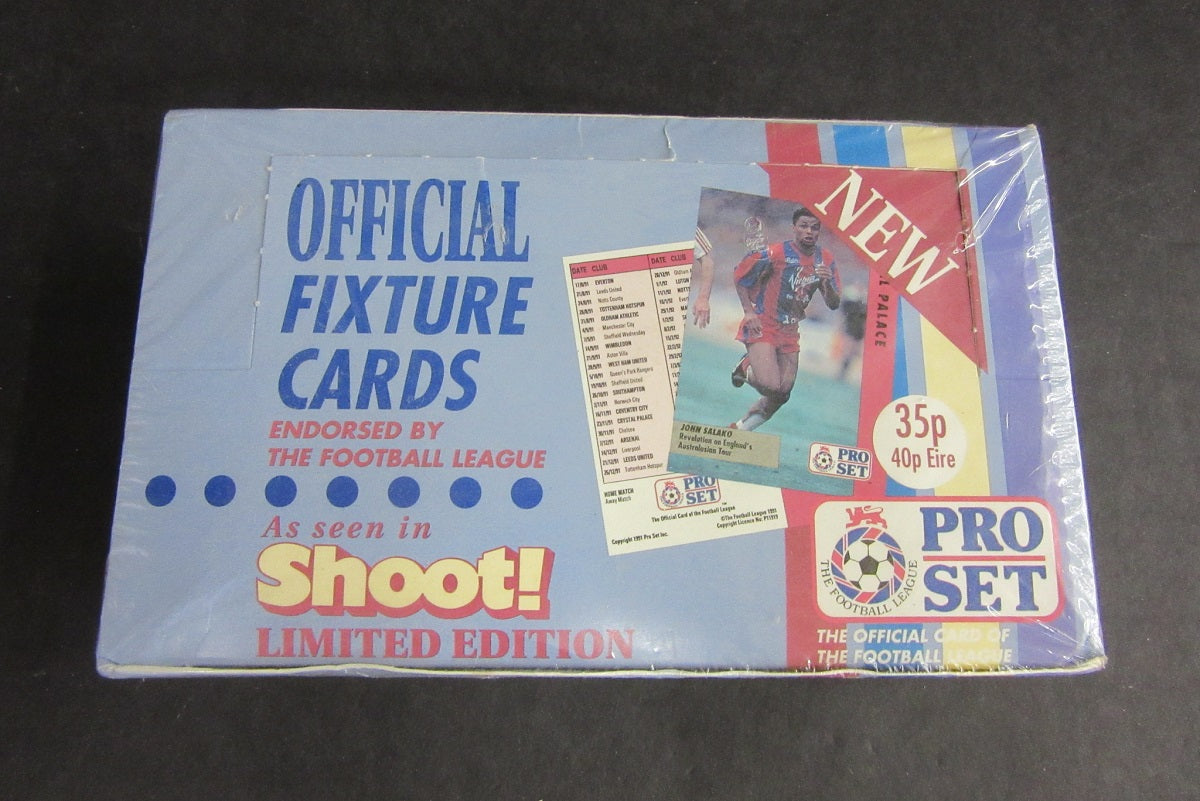 1990/91 Pro Set Soccer (Football) Fixtures Box