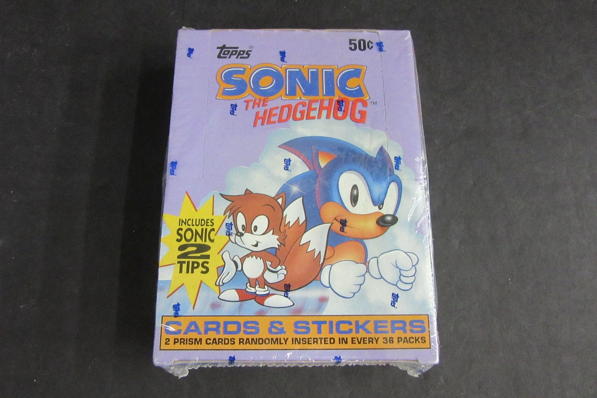 1993 Topps Sonic The Hedgehog Trading Cards & Stickers Box