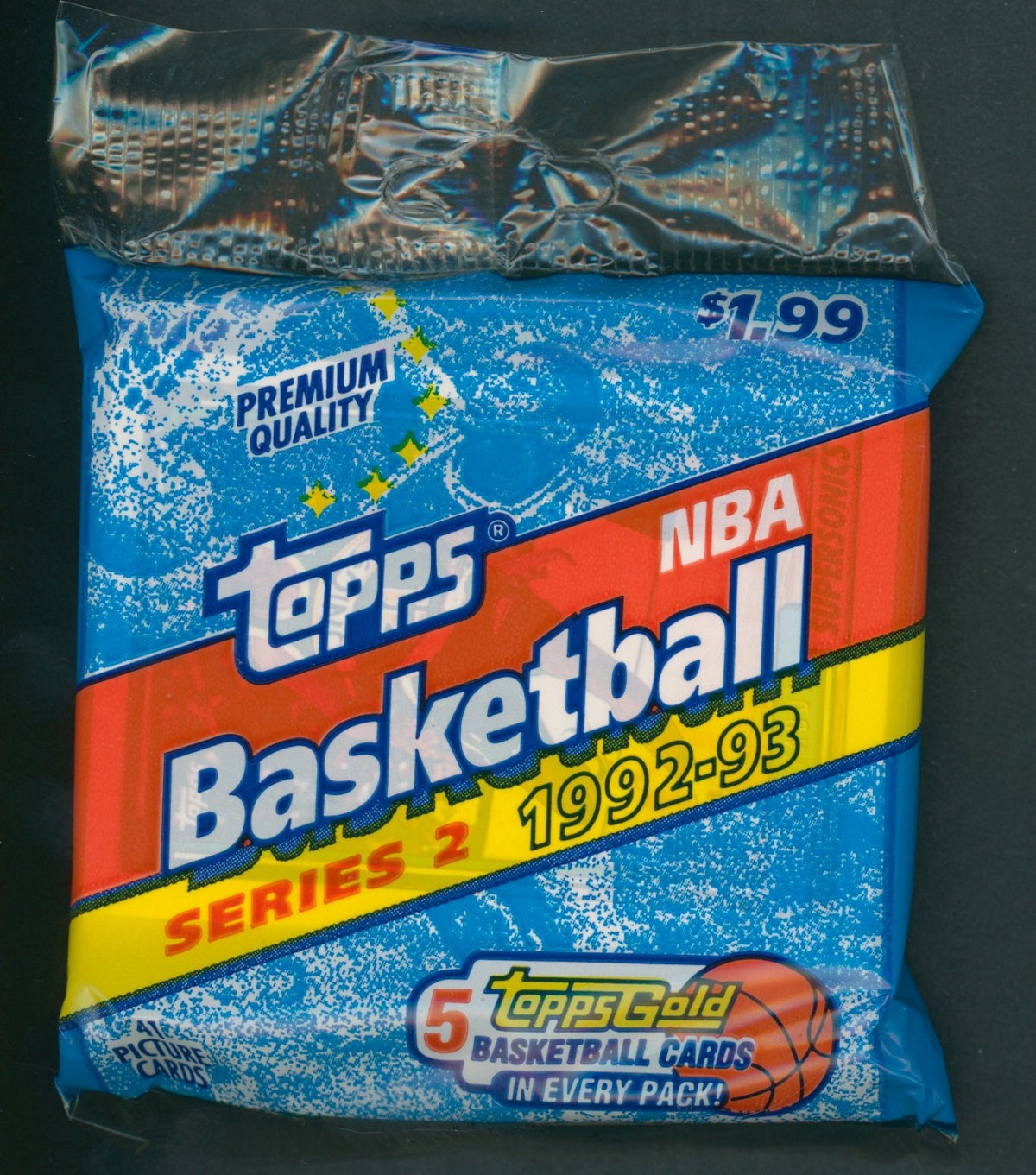 1992/93 Topps Basketball Unopened Series 2 Jumbo Pack (41 Cards)