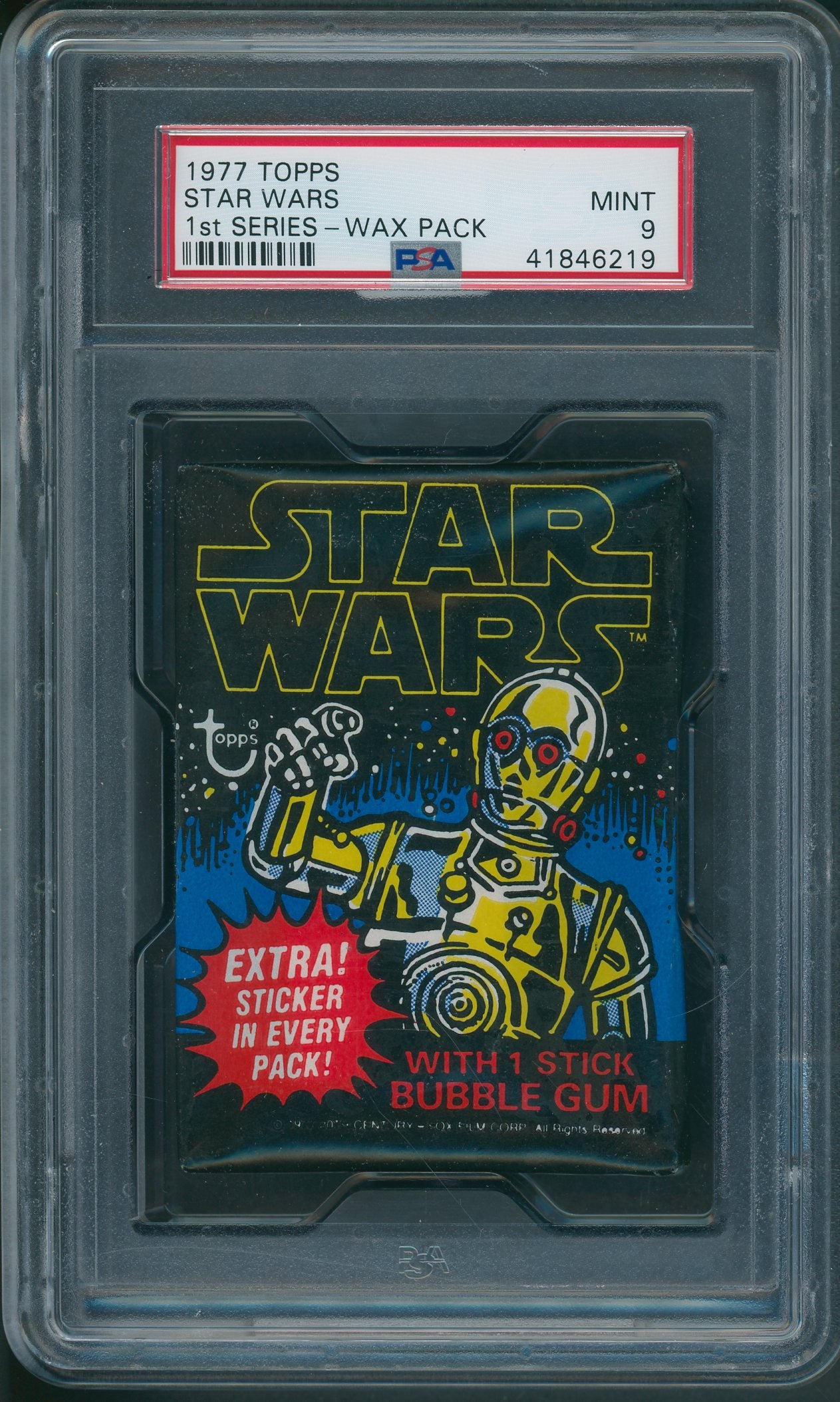 1977 Topps Star Wars Unopened 1st Series Wax Pack PSA 9