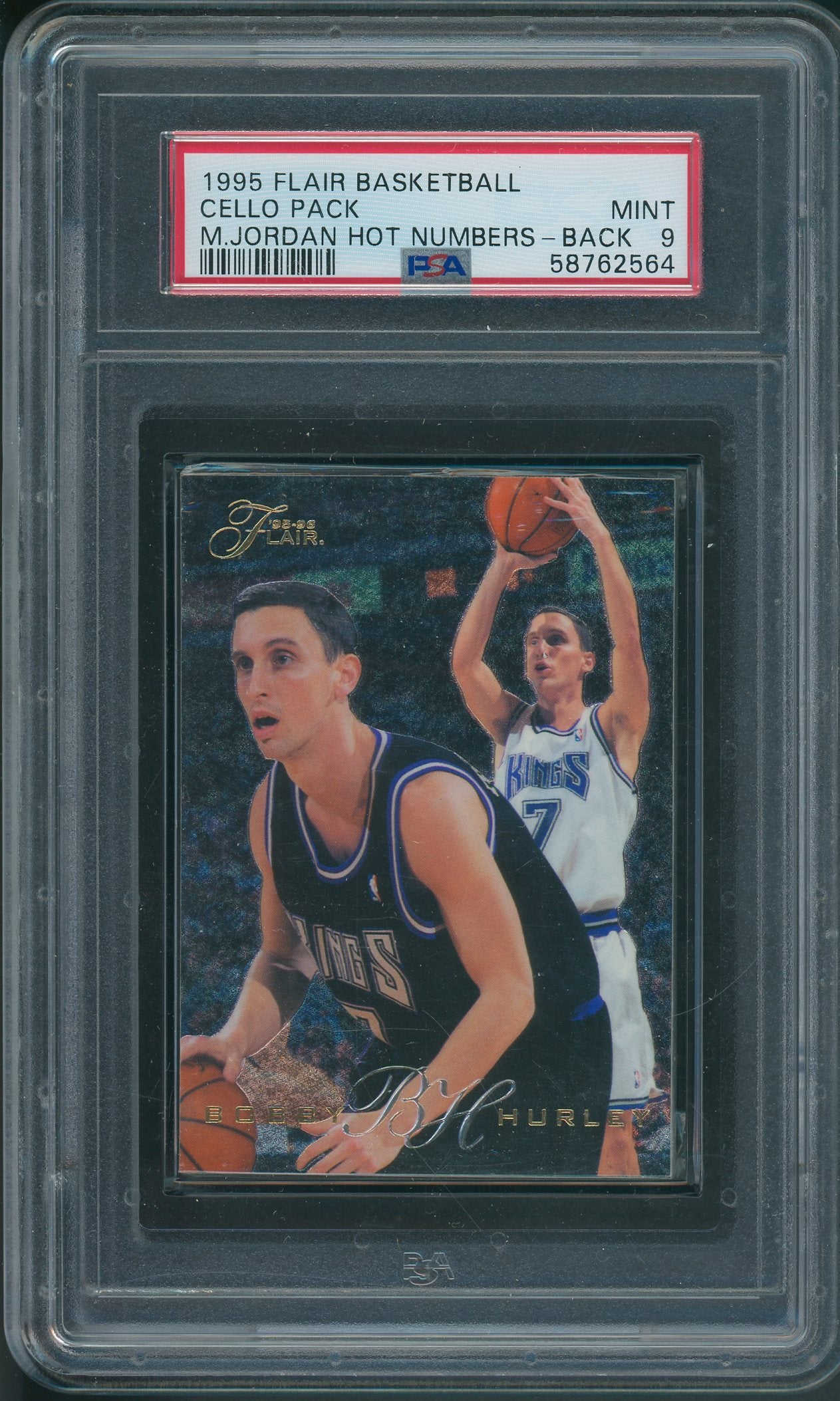 1995 Flair Basketball Unopened Pack Jordan Hot Numbers PSA 9