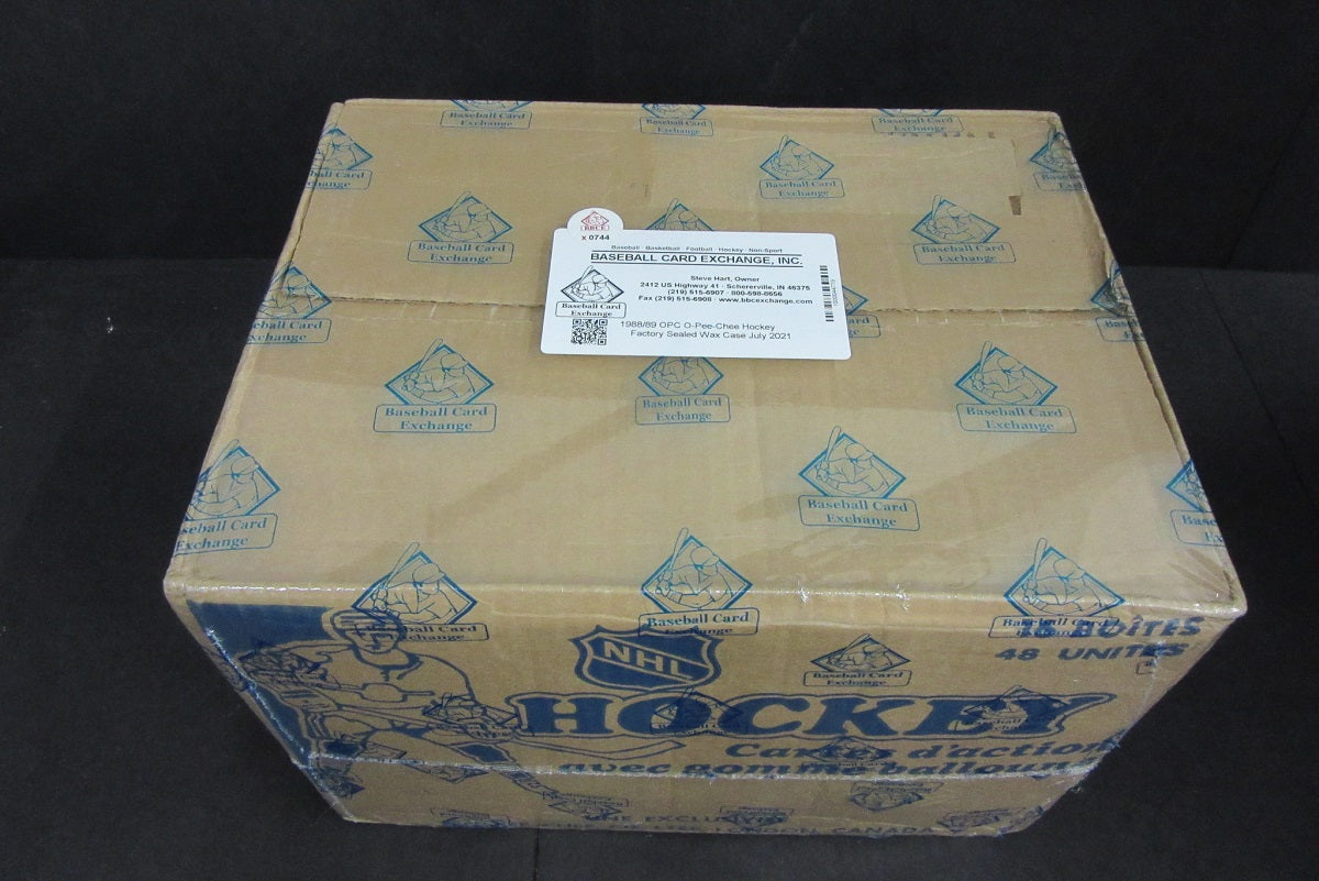 1988/89 OPC O-Pee-Chee Hockey Factory Sealed Wax Case (16 Box) (BBCE) (X0744)