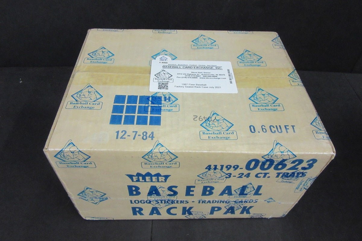 1987 Fleer Baseball Rack Pack Case (3 Box) (BBCE)