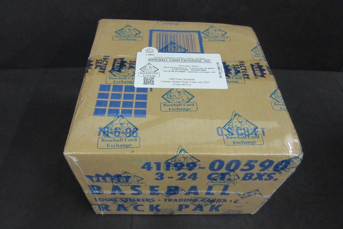 1989 Fleer Baseball Rack Pack Case (3 Box) (BBCE) (Code: 90312)